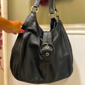 Coach Black Leather Madison Lynn Shoulder Bag